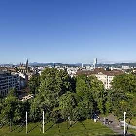 Aussicht Fruehstueck Hotel Metropol Basel